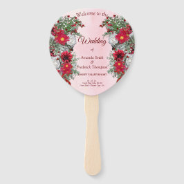 Blush, Bourgogne en Sage Leaves bouquets Handwaaier