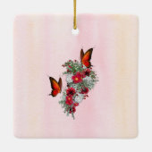 Blush, Bourgogne en White Roses Bouquets All-Over- Keramisch Ornament (Achterkant)