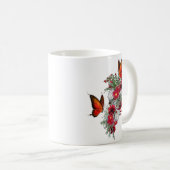 Blush, Bourgogne en White Roses Bouquets Koffiemok (Voorkant rechts)