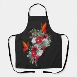 Blush, Bourgogne en White Roses Bouquets Schort