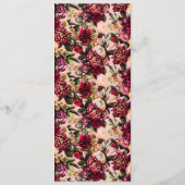 Blush Bourgogne Floral Waterverf Menu (Achterkant)