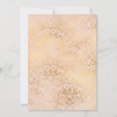 Blush Bourgogne Gold Shabby Floral Engagement Part Kaart (Achterkant)