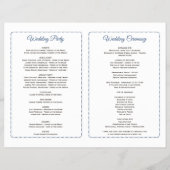 Blush Bourgogne Marsala Floral Wedding Programme Flyer (Achterkant)