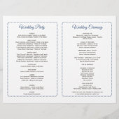 Blush Bourgogne Marsala Floral Wedding Programme Flyer (Achterkant)