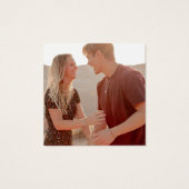 Blush Bourgogne QR Code Photo Weddenschap RSVP Kaa Vierkante Visitekaartjes (Achterkant)