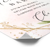 Blush Bourgogne rozen gouden mimosa bar Poster (Hoek)