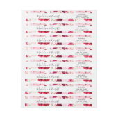 Blush Bourgogne Waterverf Floral Monogram Bruiloft (Vel)