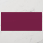 Blush Bourgogne Waterverf herfst Floral Wedding Menu (Achterkant)
