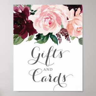 Blush Bourgognige cadeautjes en kaartjes Poster