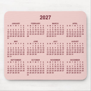 Blush Bourgondië 2027 Agenda Muismat