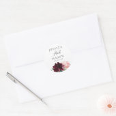 Blush Bourgondië Favor Stickers Envelope Seals (Envelop)