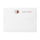 Blush Bourgondië Floral String Lights Bruiloft (Achterkant)