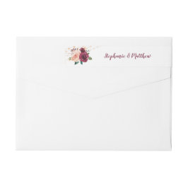 Blush Bourgondië Floral String Lights Bruiloft