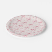 Blush Bow Baby shower Papier Bord Modern Girl Pink (Gekanteld)