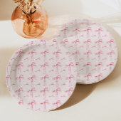 Blush Bow Baby shower Papier Bord Modern Girl Pink
