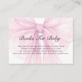 Blush Bow Books for Baby Enclosure Card Informatiekaartje (Voorkant)