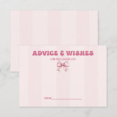 Blush Bow Graduation Party Advies en wensen Informatiekaartje (Voorkant / Achterkant)