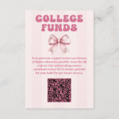 Blush Bow Graduation Party College fondsen Informatiekaartje (Voorkant)