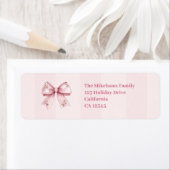 Blush Bow Graduation Party Etiket (Insitu)