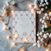 Blush Bow Santa Christmas Kaart