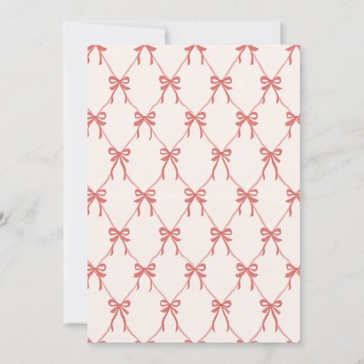 Blush Bow Santa Christmas Kaart (Achterkant)