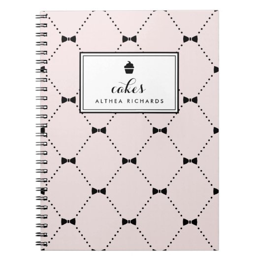 Blush Bow Stropdas Pattern | bakrecept Notitieboek (Voorkant)