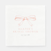  Blush Bow Vrijgezellenfeest Servet (Voorkant)