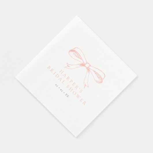  Blush Bow Vrijgezellenfeest Servet (Hoek)