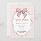 Blush & Bows Coquette Birthday Kaart (Voorkant)