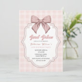 Blush & Bows Coquette Verjaardag Kaart (Staand voorkant)