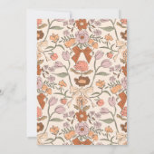 Blush Bows en Blossoms Girl Verjaardagsfeestje Kaart (Achterkant)