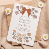 Blush Bows en Blossoms Girl Verjaardagsfeestje Kaart