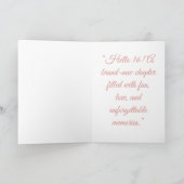 Blush & Bows Sweet Sixteen Birthday Kaart (Binnen)