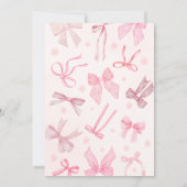 Blush & Bows Ze bindt het knoop Vrijgezellenfeest Kaart (Achterkant)