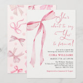 Blush & Bows Ze staat op het punt om ja te zeggen  Kaart (Voorkant / Achterkant)