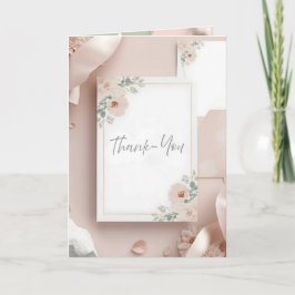 Blush & Breeze Modern Wedding Thank You Card Bedankkaart