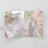 Blush & Breeze Modern Wedding Thank You Card Bedankkaart (Binnen)