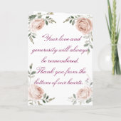 Blush & Breeze Modern Wedding Thank You Card Bedankkaart (Achterkant)