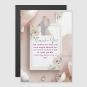 Blush & Breeze Moderne bruiloft Dank u kaart (Voorkant / Achterkant)