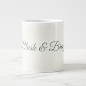 Blush & Breeze Wedding Mug Design – Elegant Floral Grote Koffiekop (Voorkant)