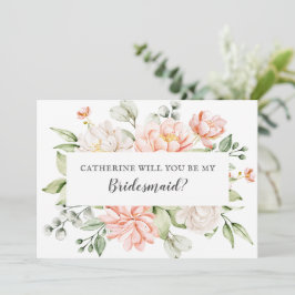 Blush Bride Best friend Will You Be My Bridesmaid Kaart