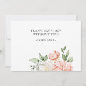 Blush Bride Best friend Will You Be My Bridesmaid Kaart (Achterkant)