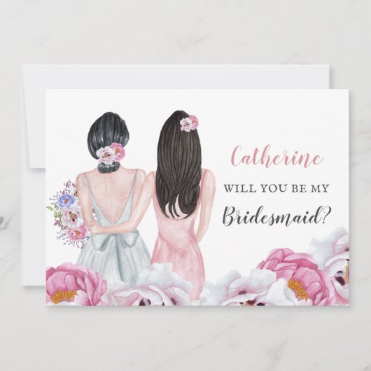 Blush Bride beste vriend van mij Kaart (Voorkant)