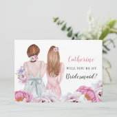 Blush Bride beste vriend van mij Kaart (Staand voorkant)