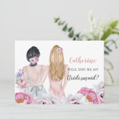 Blush Bride beste vriend van mij Kaart (Staand voorkant)