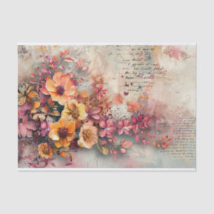  Blush & Bronze Botanicals Decoupage Print Tissuepapier