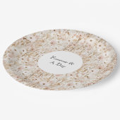  Blush Brown Bloemen Huwelijk Papieren Bordje (Gekanteld)