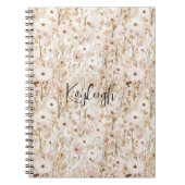 Blush Brown Bloemen Notitieboek (Voorkant)