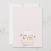 Blush Brown Boho Floral Tea Party Vrijgezellenfees Kaart (Achterkant)