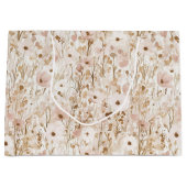  Blush Brown Floral Vrijgezellenfeest Groot Cadeauzakje (Voorkant)
